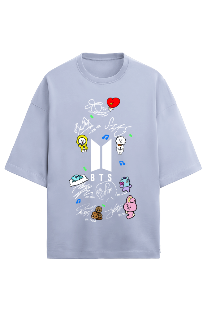 BTS' Signature & BT21 Terry Oversized T-Shirt