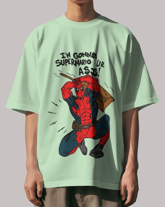 Deadpool A$$ smashing Terry Oversized T-Shirt